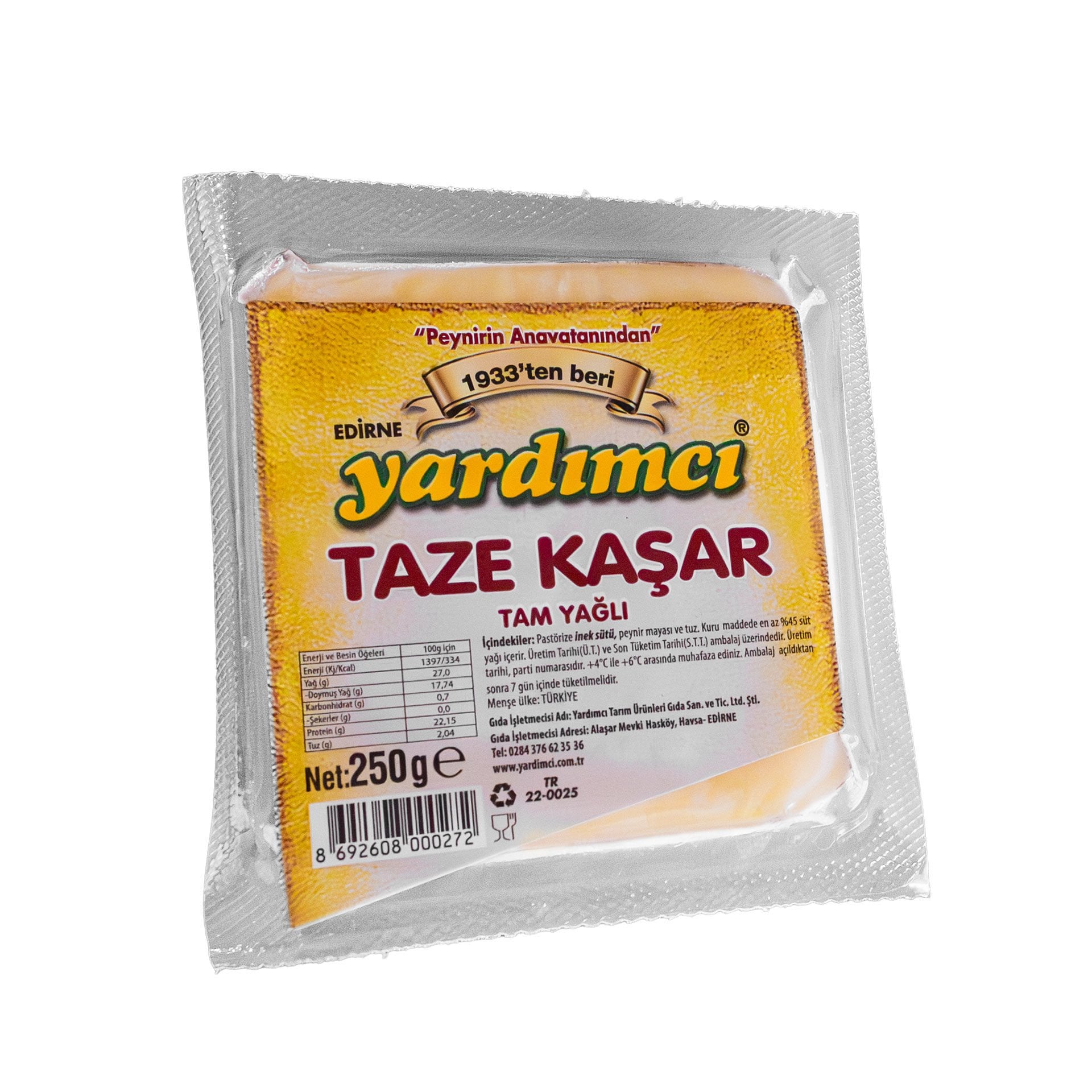 Yardımcı Taze Kaşar Peyniri 250 g
