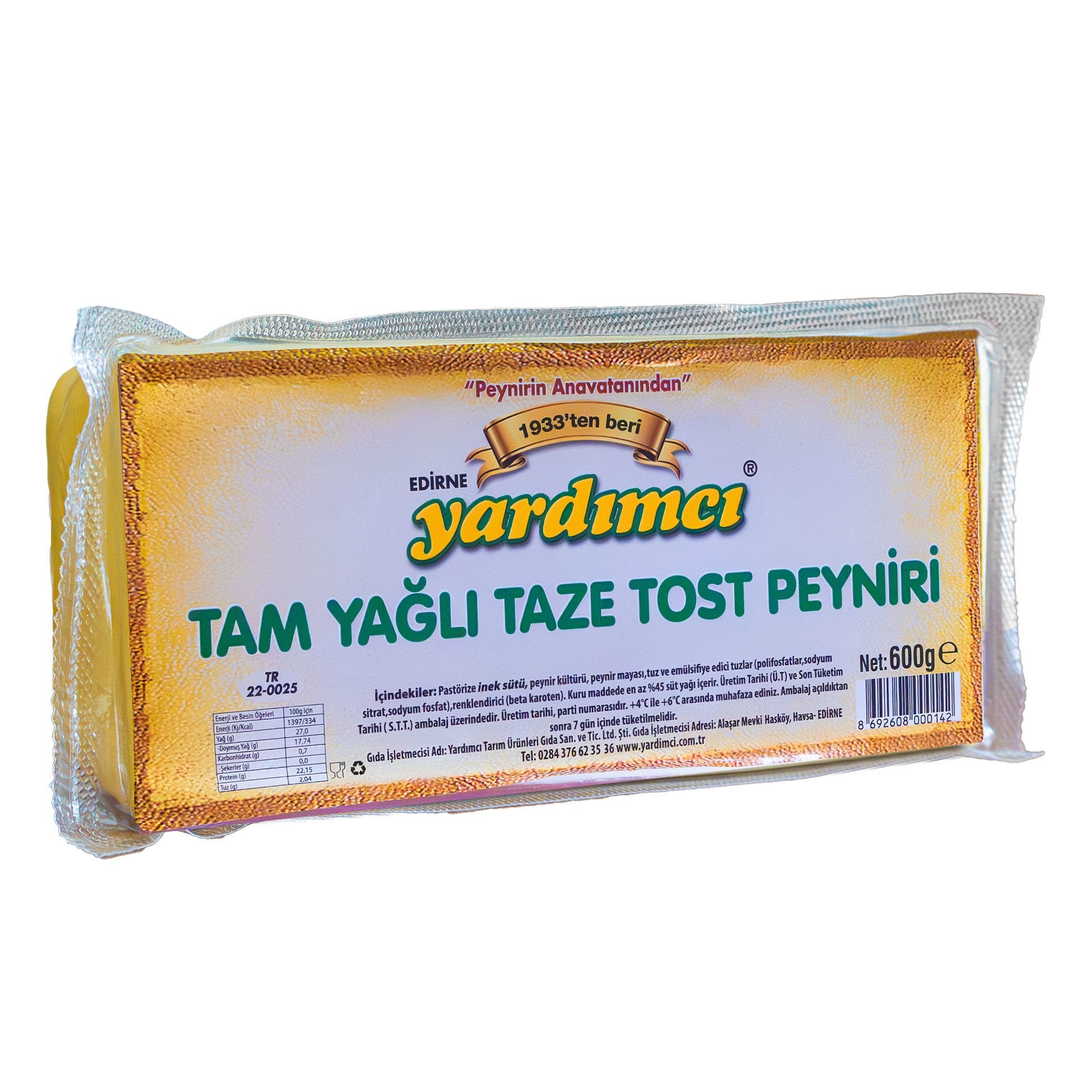 Yardımcı Tost Peyniri 600 g